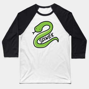 Green snek Baseball T-Shirt